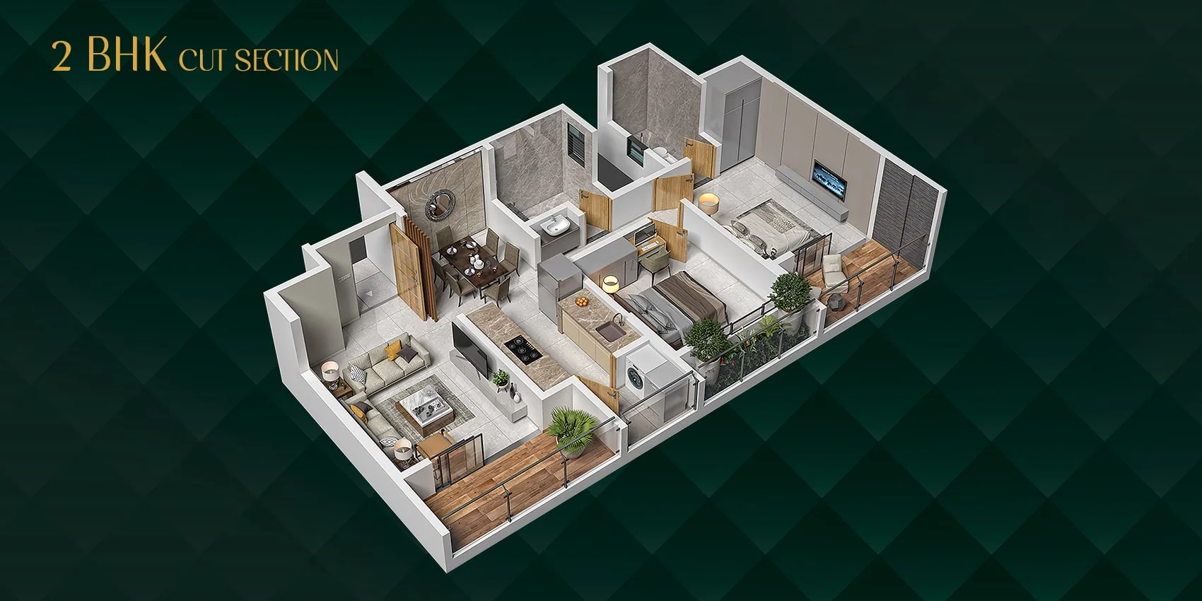 Infinito Sereno Baner 3BHK Floor Plan Image